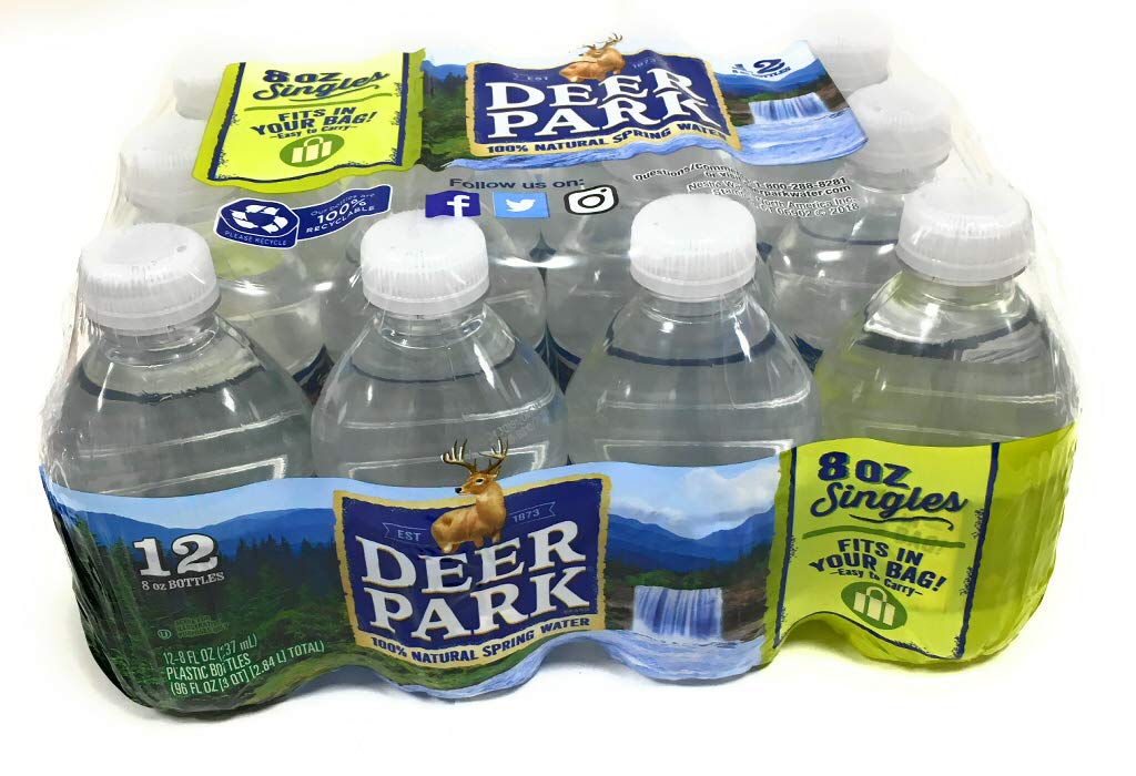 Deer Park Spring Water 24-pack, 16.9 fl oz bottles, natural spring water with a crisp, refreshing taste.