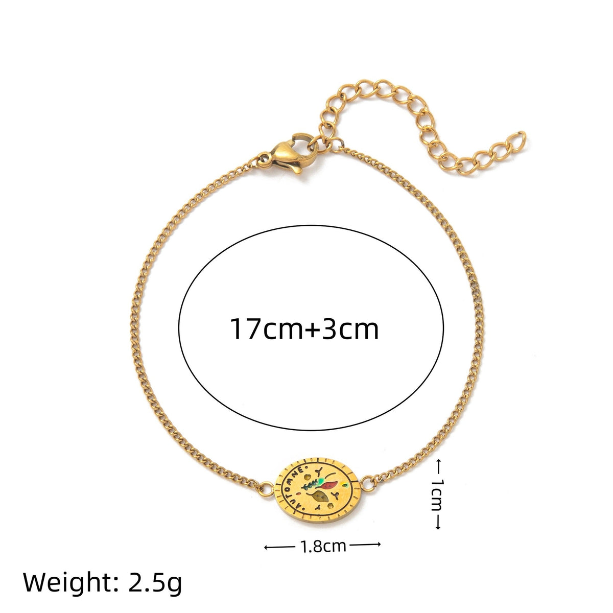 Retro versatile 18k necklace and bracelet jewelry set in a classic design