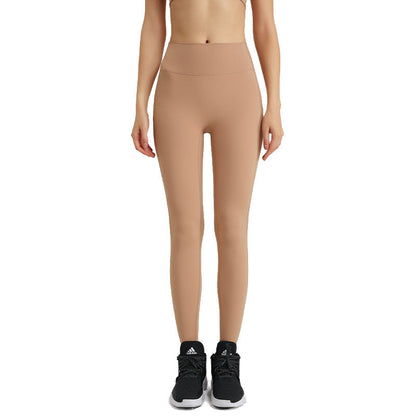 Women's high-waisted butt-lifting yoga pants with seamless design 񟿿