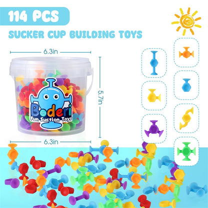 Kids Suction Play Set 114 PCS - Boys & Girls