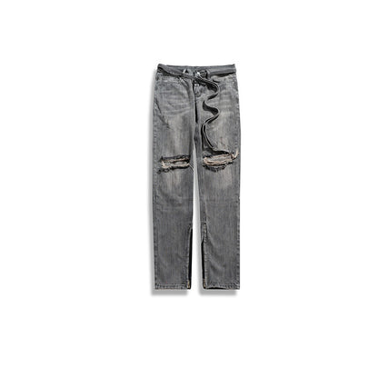 Zipper Jeans Trousers