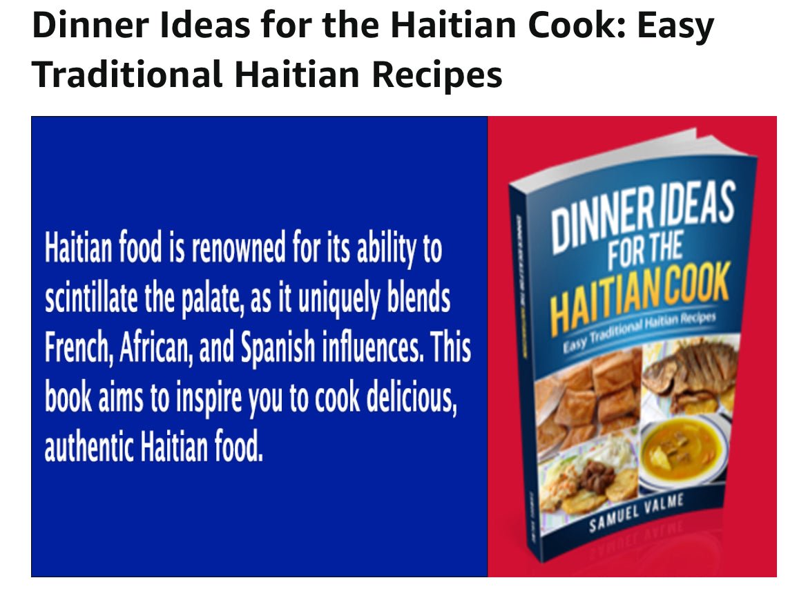 Dinner Ideas for the Haitian Cook: Original Edition (Paperback)