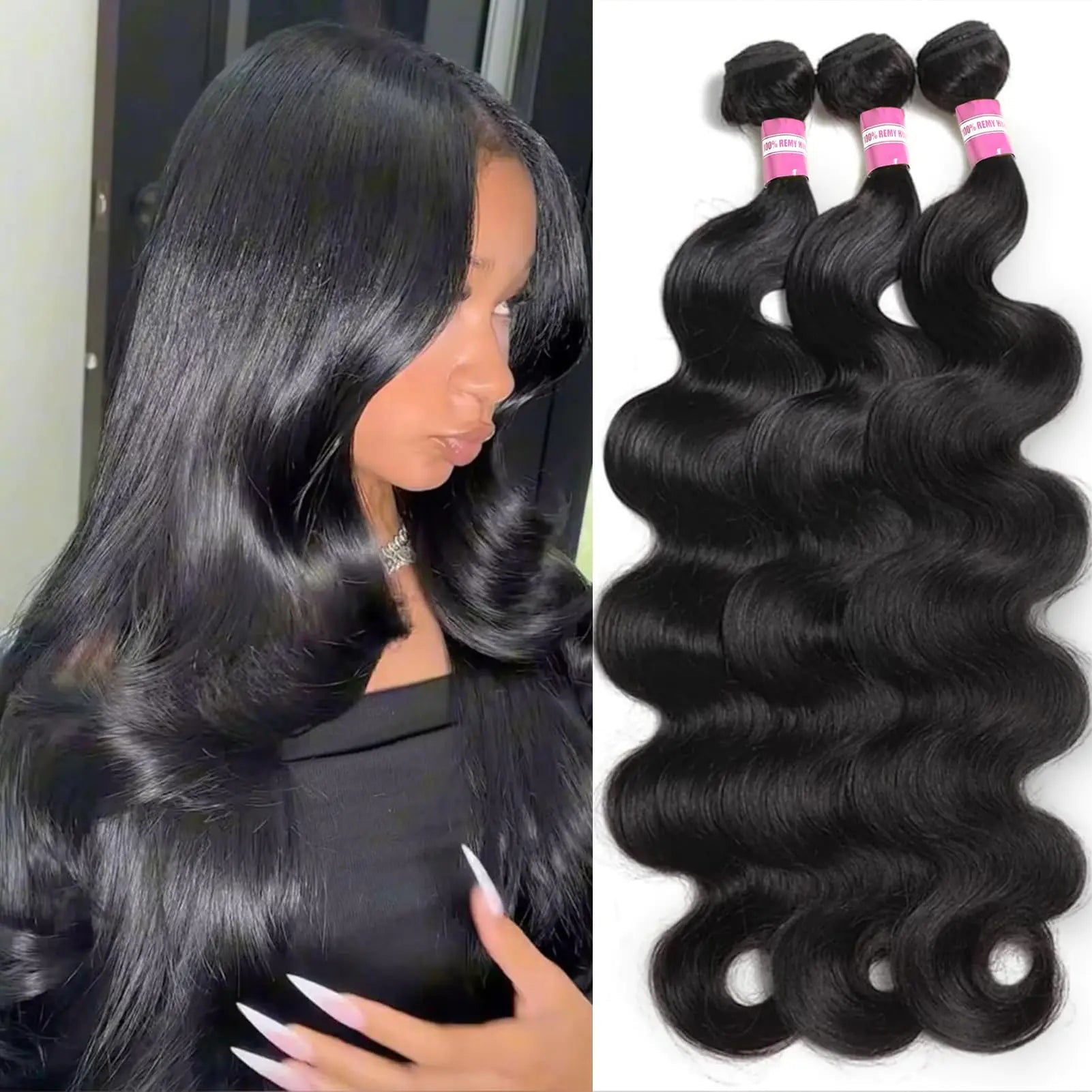 DMKEEP 12A Body Wave Bundles Human Hair Brazilian Human Hair Bundles for Women Human Hair Weave 3 Bundles 20 20 20 Inch Body Wave Human Hair Bundles Natural Color - BACKUPMYFILESNOW