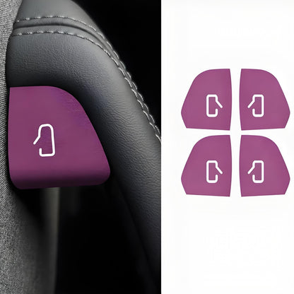 Tesla Model Y Juniper and Model 3 Highland door open button stickers, decorative badges for easy identification.