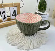 Artistic Ceramic Breakfast Mug - Large Capacity Cup