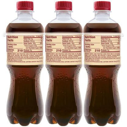 Six 16.9 oz bottles of Dr Pepper Creme Soda flavored water in a pack, featuring clear plastic bottles with colorful labels.