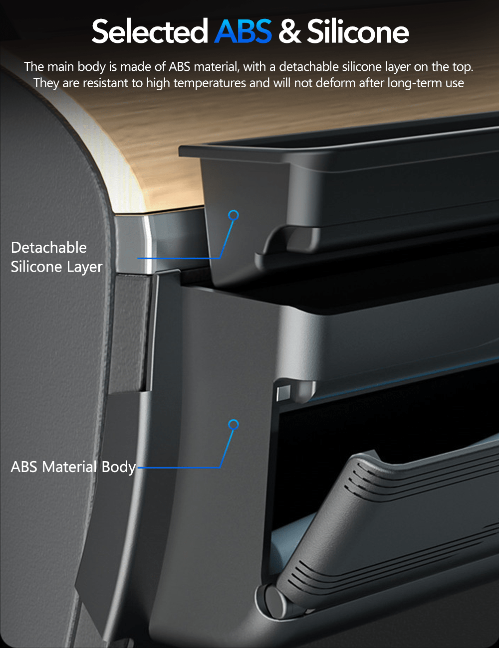 Tesla Model Y driver mini glove box storage box by Tesery for convenient vehicle organization and secure small item storage.