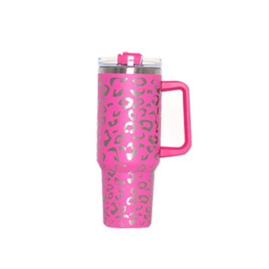 EasyOptionXY 40oz Adventure Quencher tumbler with handle, stainless steel travel mug, keeps drinks ice cold, ideal for car and outdoor use.