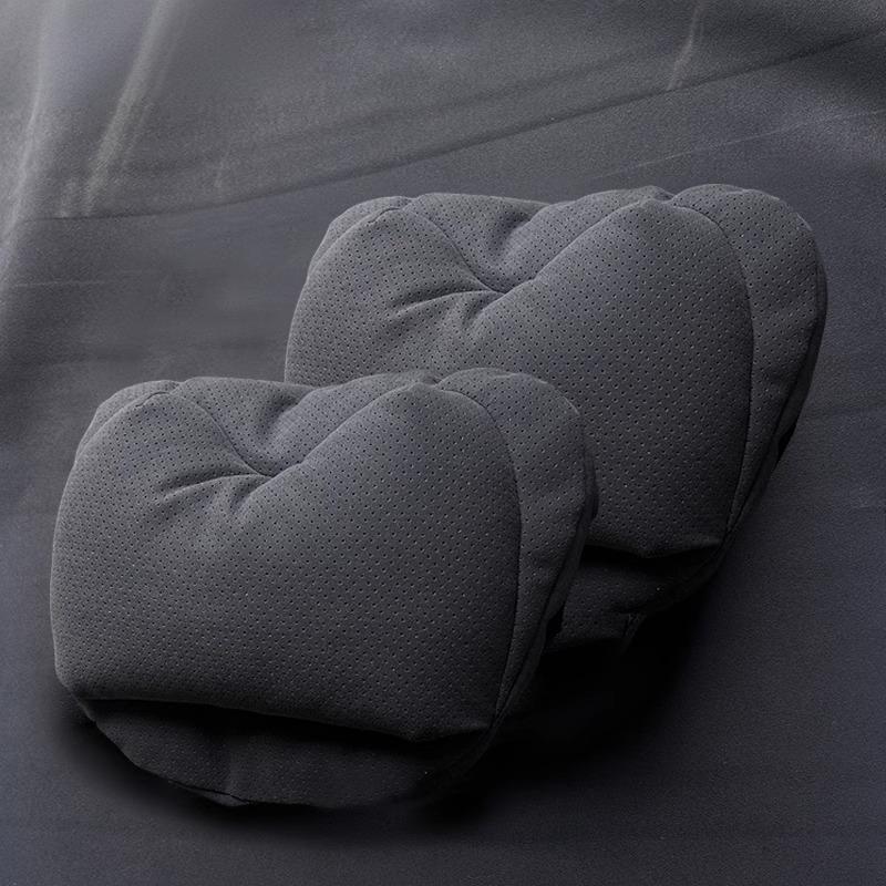 Dual-layer pressure relief headrest for Tesla Model 3, comfort product by Tesery Official, showcasing ergonomic design and soft cushioning.