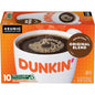 Dunkin’ Donuts Original Blend Medium Roast Coffee Keurig K-Cup Pods, 32-count boxes, pack of 4, with image of coffee pods.