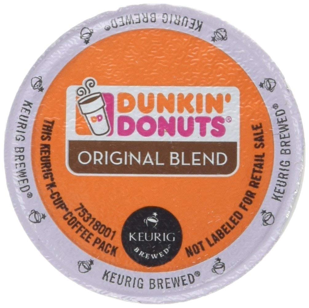 Dunkin' Donuts Original Blend Coffee K-Cup Pods, medium roast, 12-pack for Keurig machines, 44 pods in box