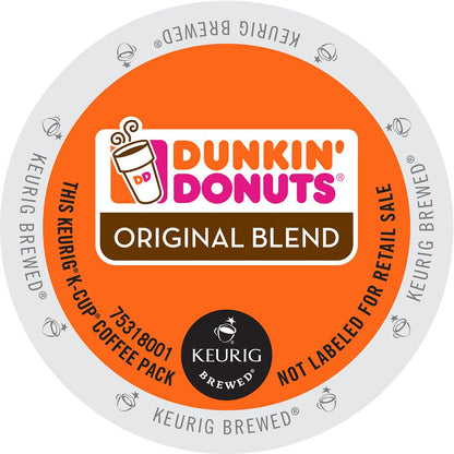 Dunkin' Donuts Original Blend Coffee K-Cup Pods medium roast, 12-count pack of French Vanilla flavor for Keurig brewers.