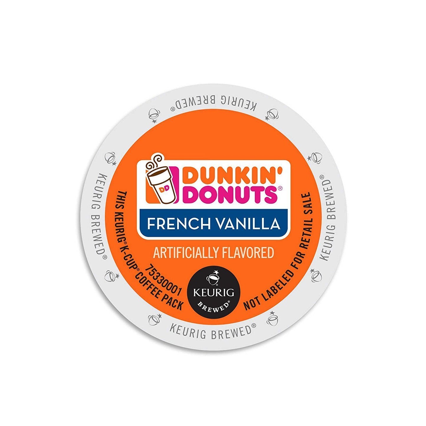 Dunkin' Donuts Original Blend Coffee K-Cup Pods medium roast, 12-pack, with French Vanilla flavor, for Keurig brewers