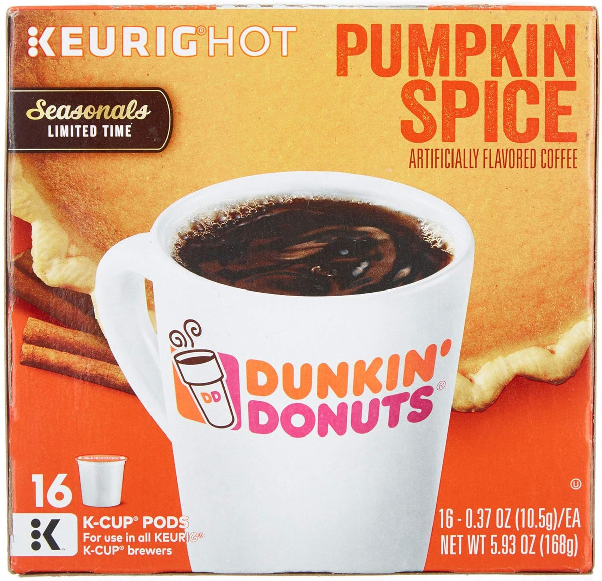 Three packs of Dunkin' Donuts Original Blend K-Cups, 72-count, featuring French Vanilla flavor in a 2-pack for coffee brewing.