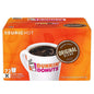 Dunkin' Donuts Original Blend K-Cup Pods, pack of two, with 108 coffee pods, featuring Dunkin' Donuts branding and packaging.
