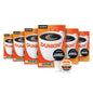 Six boxes of Dunkin’ Donuts Original Blend Coffee K-Cup Pods, medium roast, for Keurig machines, 10 pods per box, pack of 6.