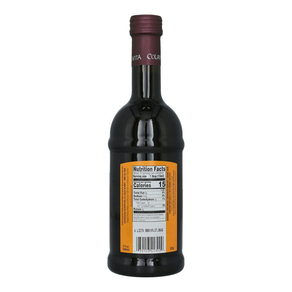 Bottle of Colavita Balsamic Vinegar of Modena IGP from Duo Grocery, showing the dark, glossy vinegar inside a glass bottle.