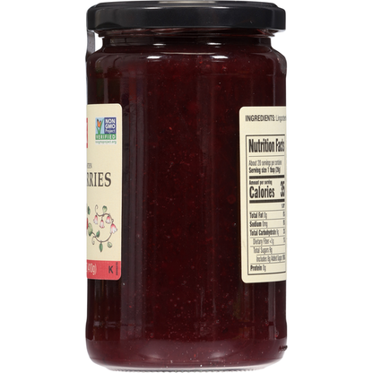 Canned Felix Lingonberries from Duo Grocery in a label featuring bright red lingonberries and product details on the can.