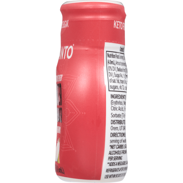 Lakanto Water Enhancer Zero Sugar Fruit Punch flavor in a small bottle with a dropper for adding flavor to water.