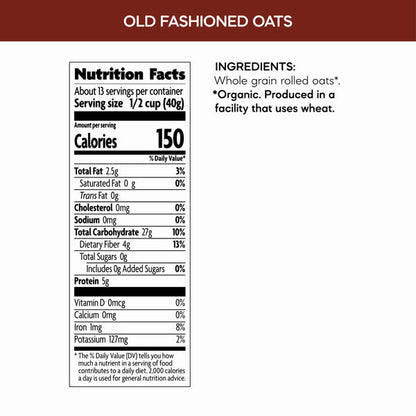 Bowl of Nature's Path Old Fashioned Oats Instant Oatmeal with a spoon, showcasing the wholesome oats in a natural setting