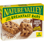 Nature Valley Banana Chocolate Chip Soft Baked Breakfast Bars with ripe bananas and chocolate chips in a soft, baked snack bar.