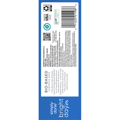 Bio-based Simply Done Sandwich Bags by Duo Grocery, showing clear, resealable sandwich bags suitable for food storage.