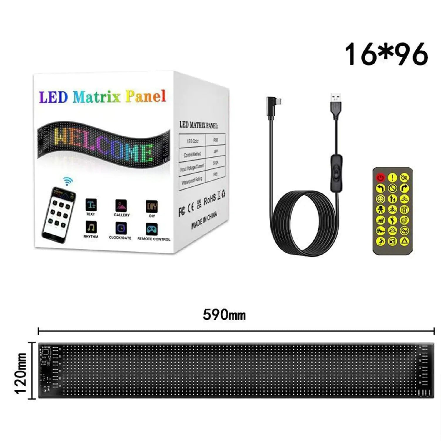 Car Flexible Bluetooth Smart Advertising Screen