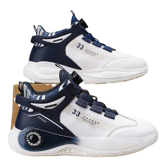 Youth autumn and winter rotating button sports running shoes in a durable athletic design