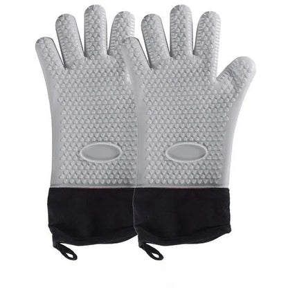 High-temperature-resistant non-slip thickened scald-proof insulated kitchen oven mitts