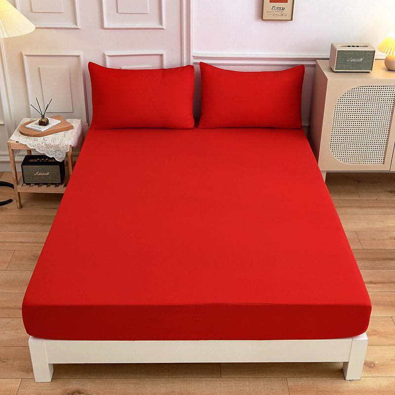 Students cotton bed sheet set with fitted sheet and pillowcase by My Store