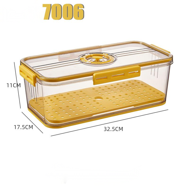 Transparent PET plastic refrigerator storage box for food organization