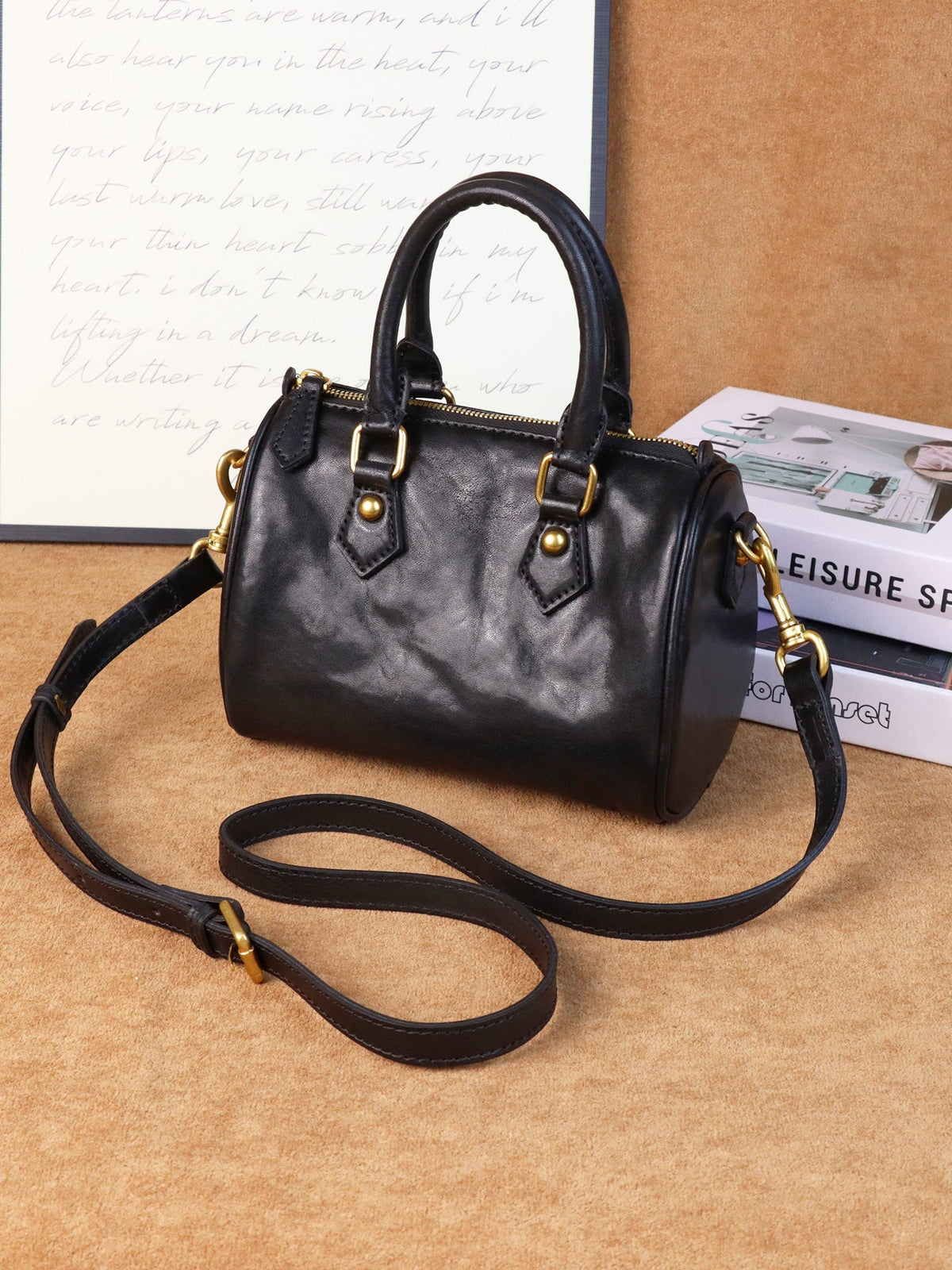 Boston-style sophisticated vintage handbag with niche design by My Store