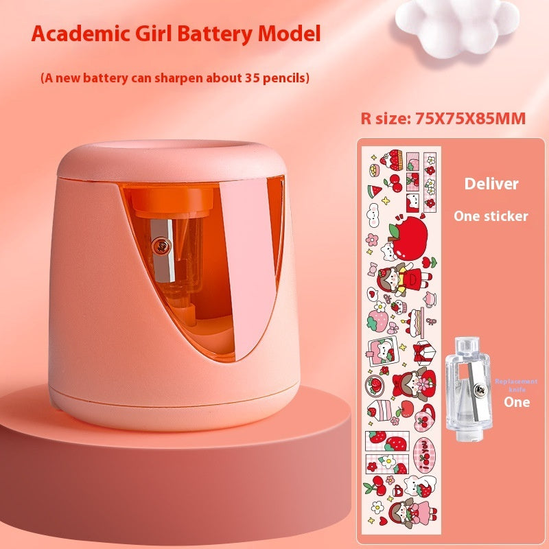 Cute portable automatic electric children's pencil sharpener in roll design