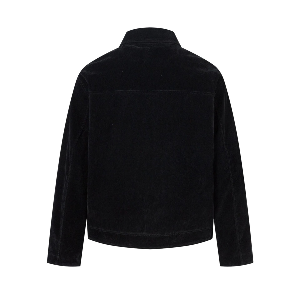 Men's deconstructed cropped relaxed-fit casual jacket in minimalist outerwear design