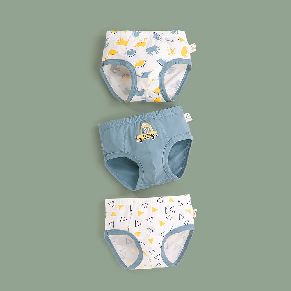 Cartoon dinosaur print baby trousers for little boys, colorful children's underwear My Store