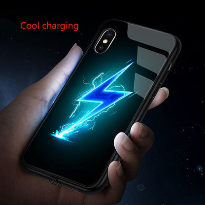 Apple-compatible voice-activated mobile phone case with tempered glass protection
