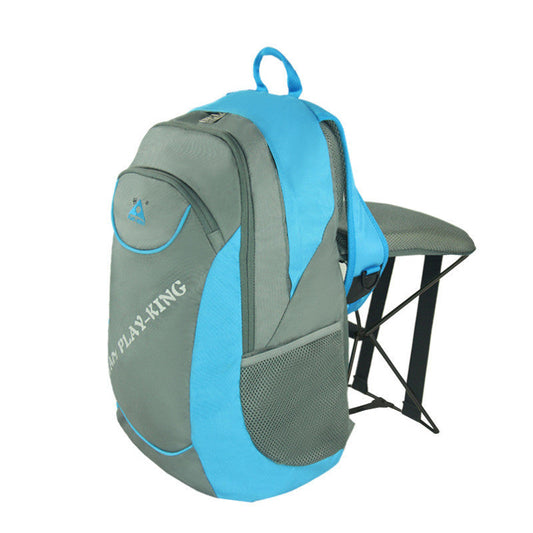 Outdoor backpack hiking camping trekking travel shoulder bag with folding chair and large capacity storage