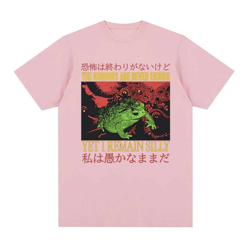 Men's casual loose printed short-sleeved shirt with colorful all-over pattern彩彩票与你同行