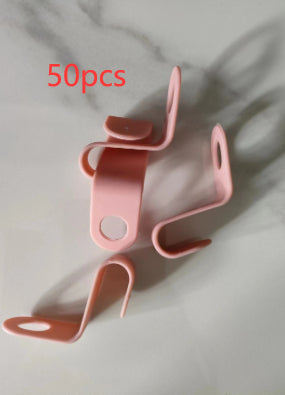 Plastic closet stack hanger rack with multi-function wardrobe hooks for space-saving bedroom storage and organization
