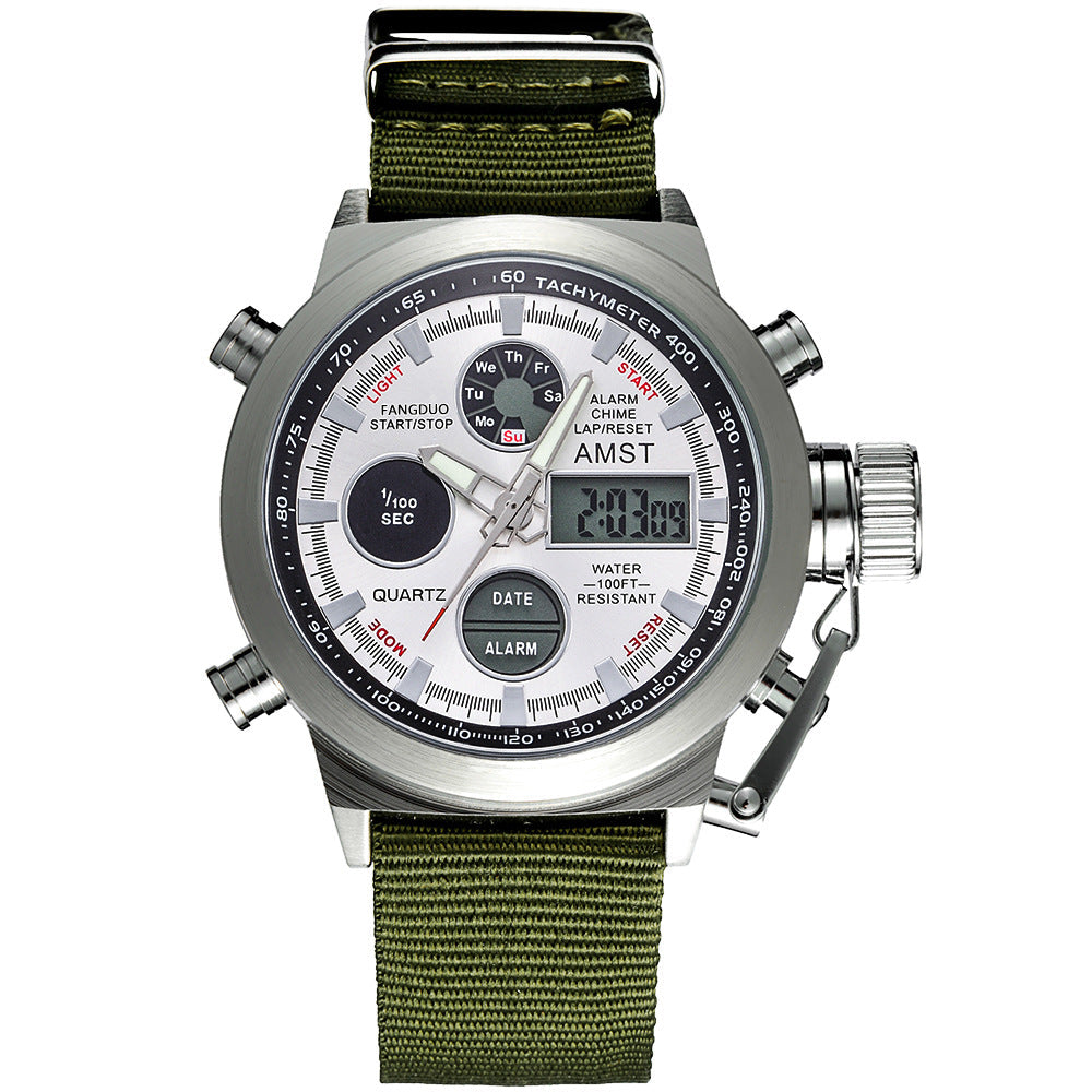 Retro minimalist business casual men's electronic sports watch in stylish design