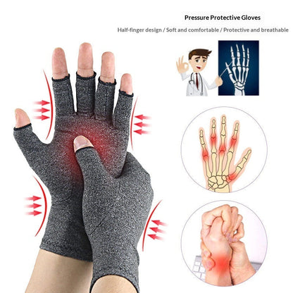 Black fingerless pressure-resistant fitness gloves with padded palms for workout protection