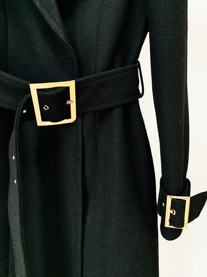 Long casual fall/winter wool coat by My Store in a classic silhouette