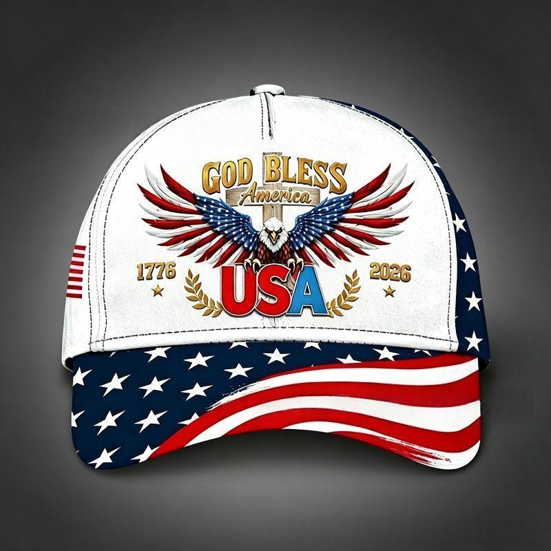 Creative 3D digital-print baseball cap with colorful water-themed design and adjustable strap