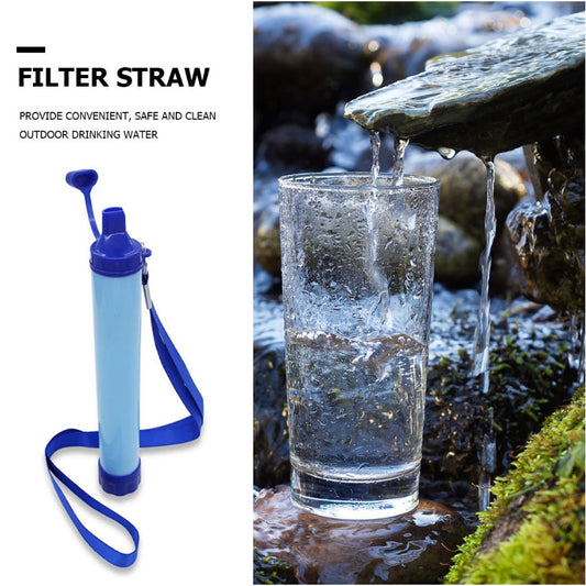 Water filter straw for hiking, camping, outdoor travel, emergency survival, and summer use