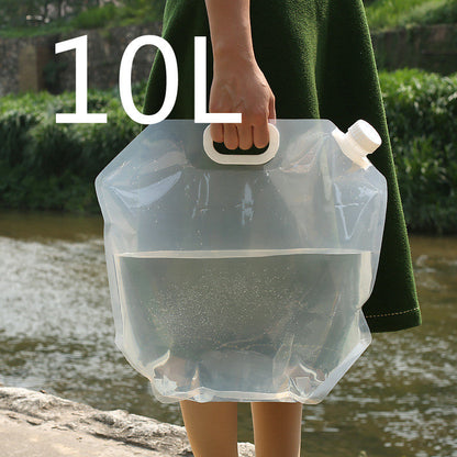 Foldable PVC outdoor camping hiking water bag container with portable handle