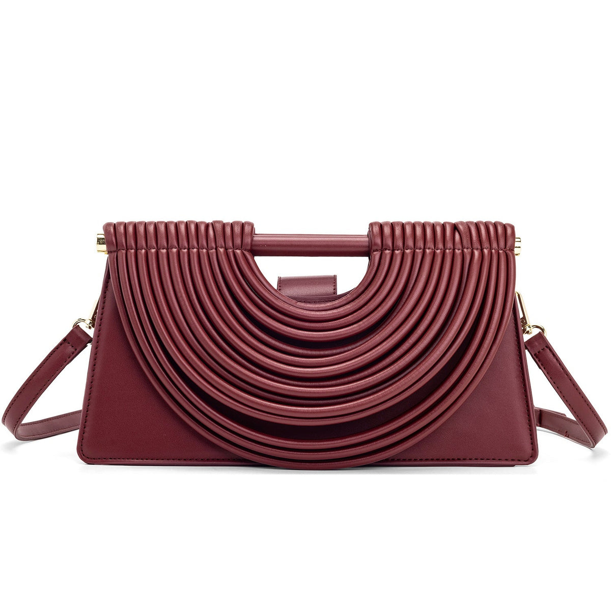 Handcrafted knotted woven noodle-shaped tote bag in textured woven design