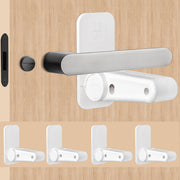 4 Pack Improved Door Locks for Kids Safety - Techoln Child Proof Door Lever Lock - Durable ABS with 3M Adhesive Child Door Lock No Drilling Child Safety Locks for Doors