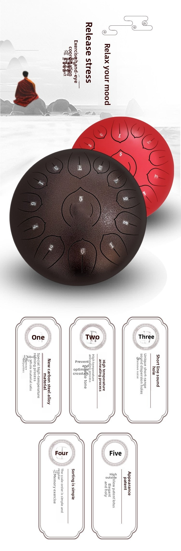 12-inch 13-note Lotus Heart Edition musical instrument by My Store