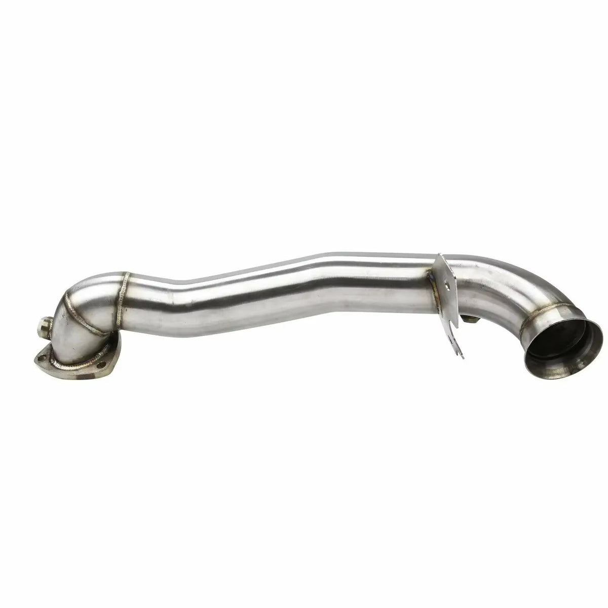 Stainless steel exhaust pipe for car modification, polished automotive exhaust component