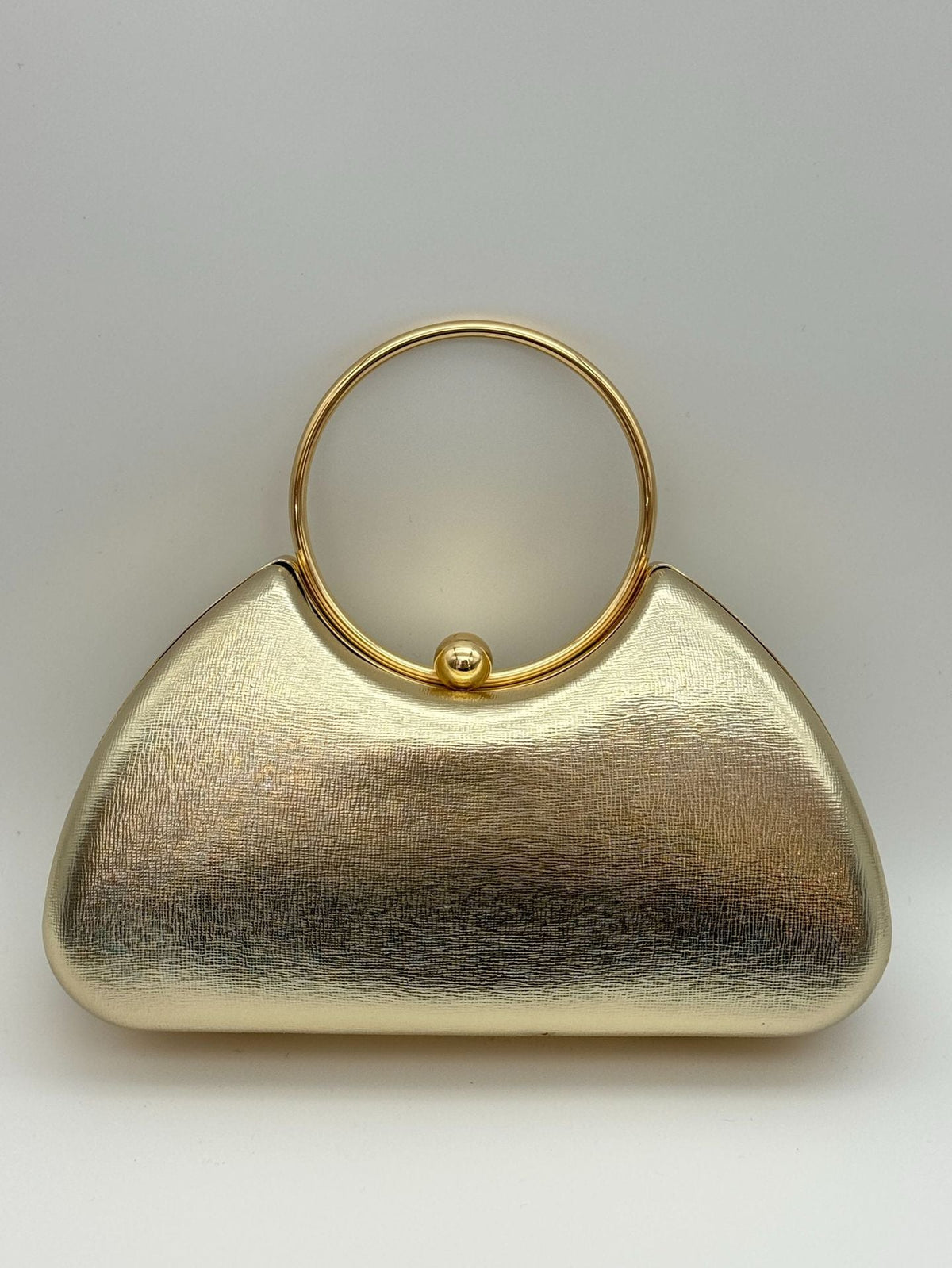 Women's minimalist metal frame evening clutch handbag for parties